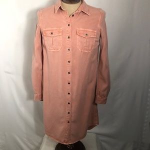 Womens Vintage Peach Shirt Dress. Parasuco Jeans. Size Small